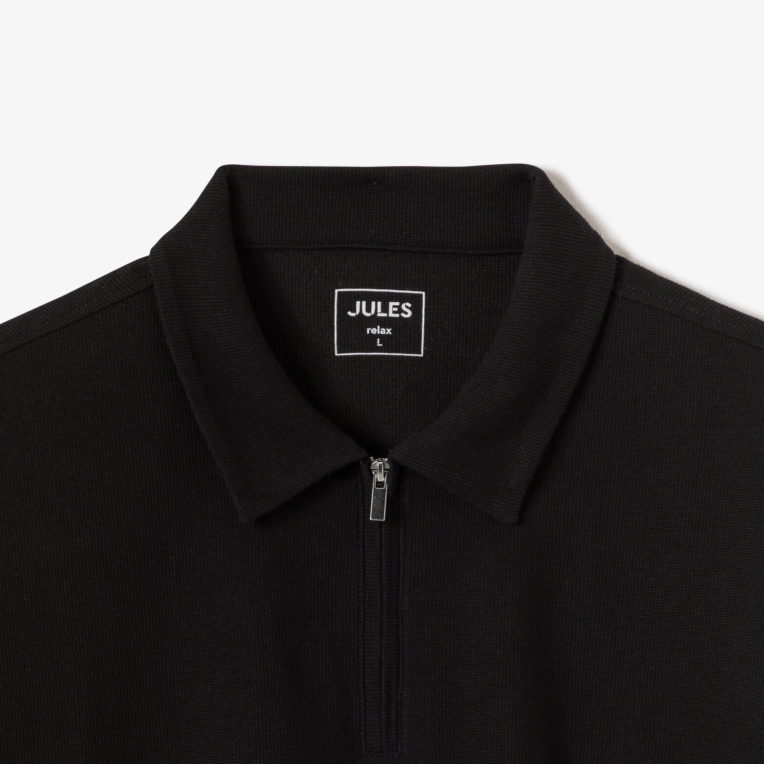 Polo manches courtes col zippé