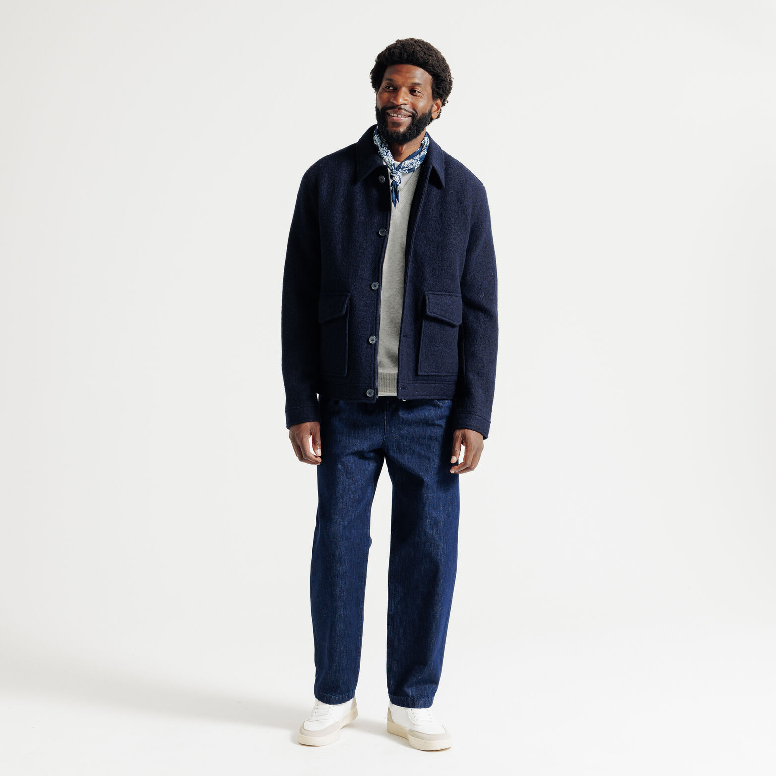 Pull col v sans manches