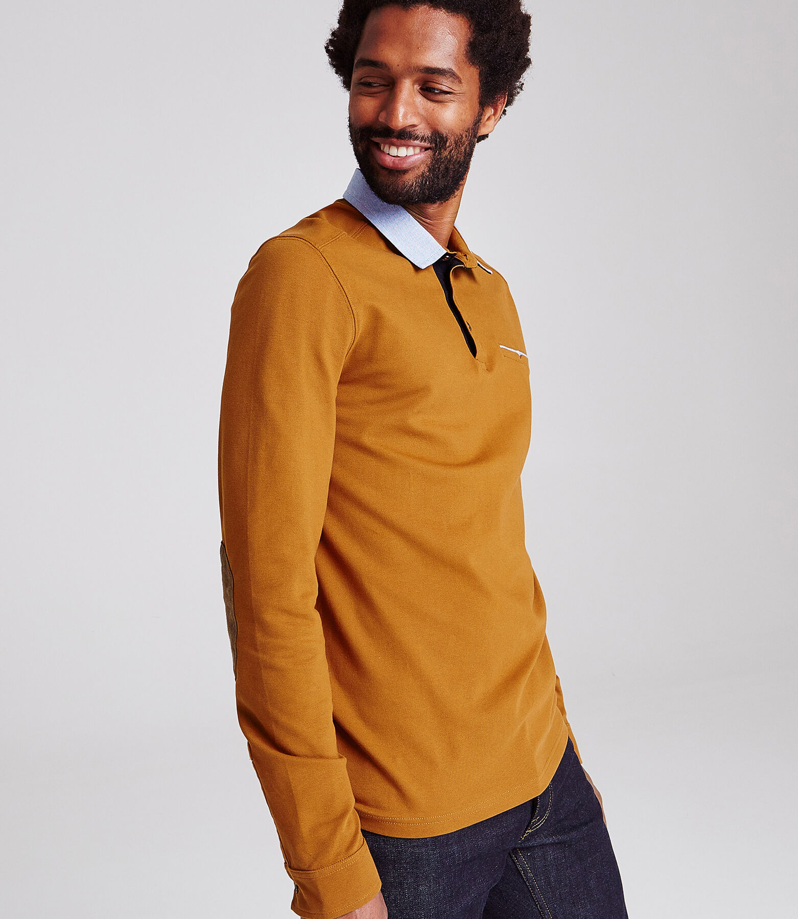 Polo manche longue col chemise