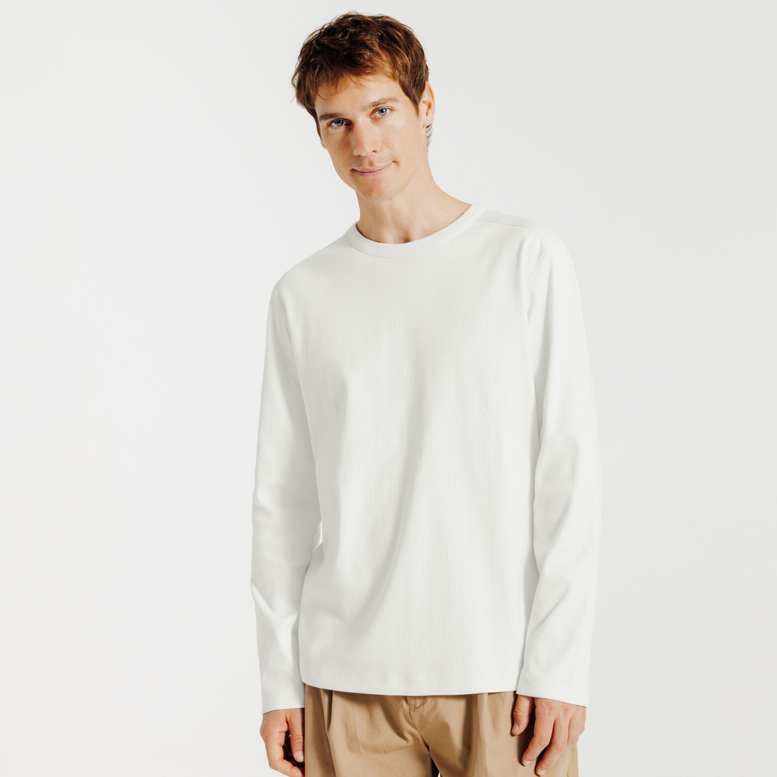 Tee shirt en c&ocirc;te manches longues