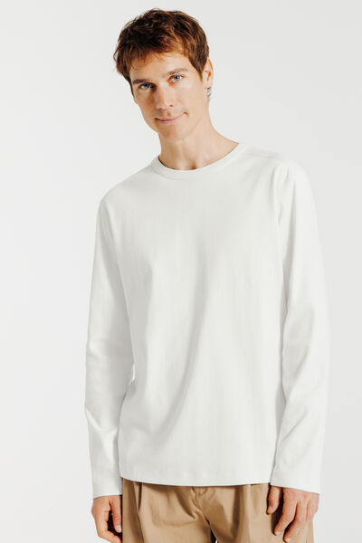 Tee shirt en c&ocirc;te manches longues