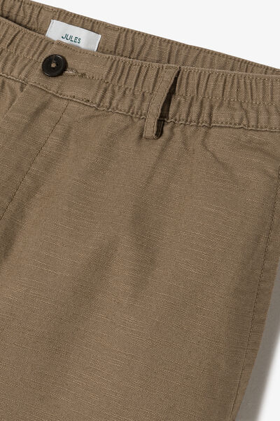 Pantalon droit m&eacute;lange coton lin