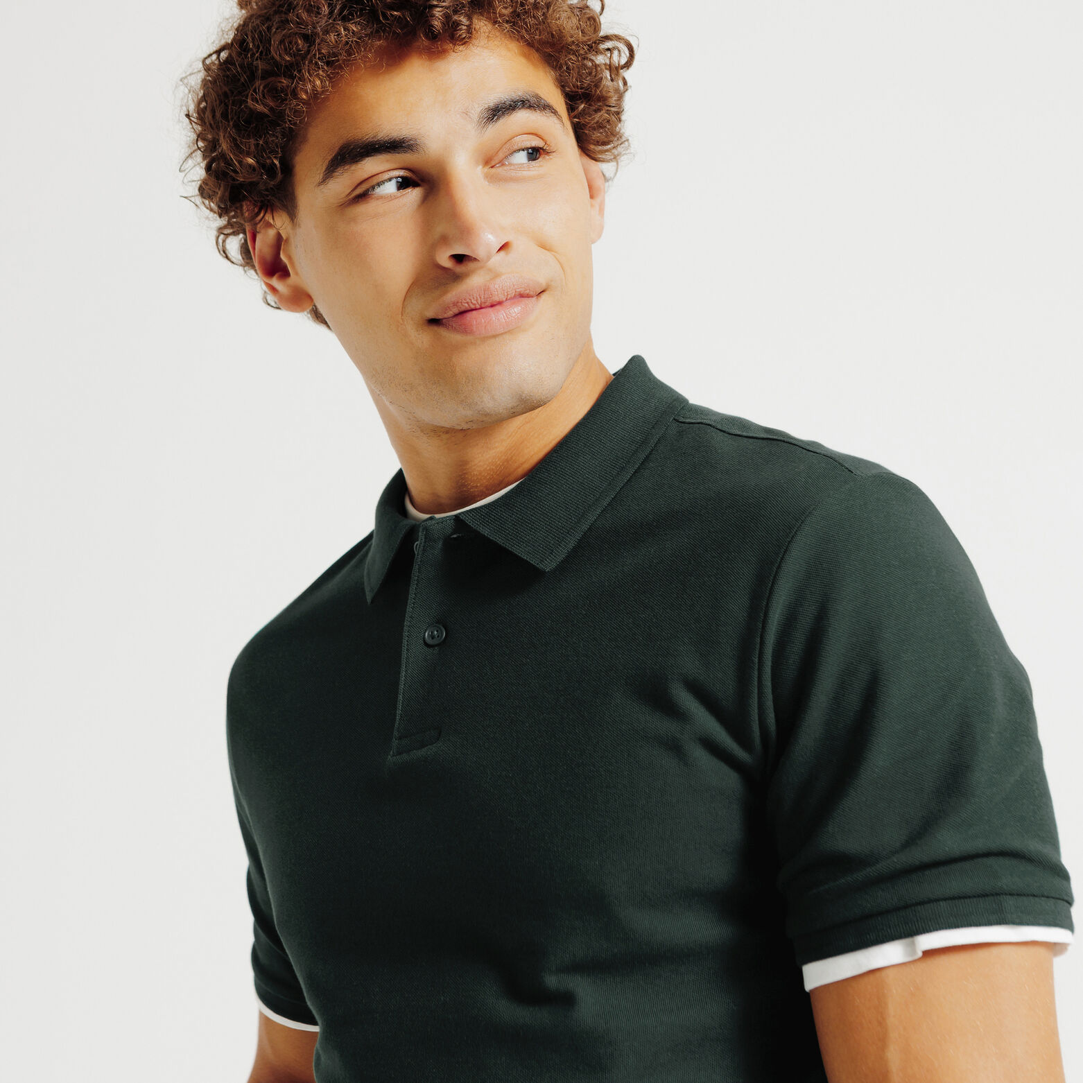 Polo manches courtes piqué uni