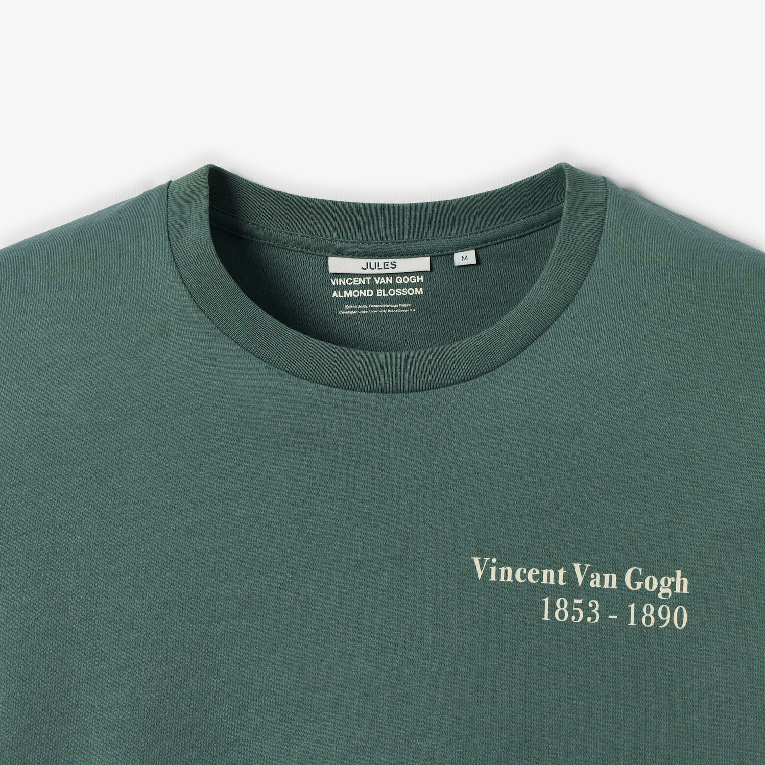 T-shirt met print voor en achter, licentie Van Gog