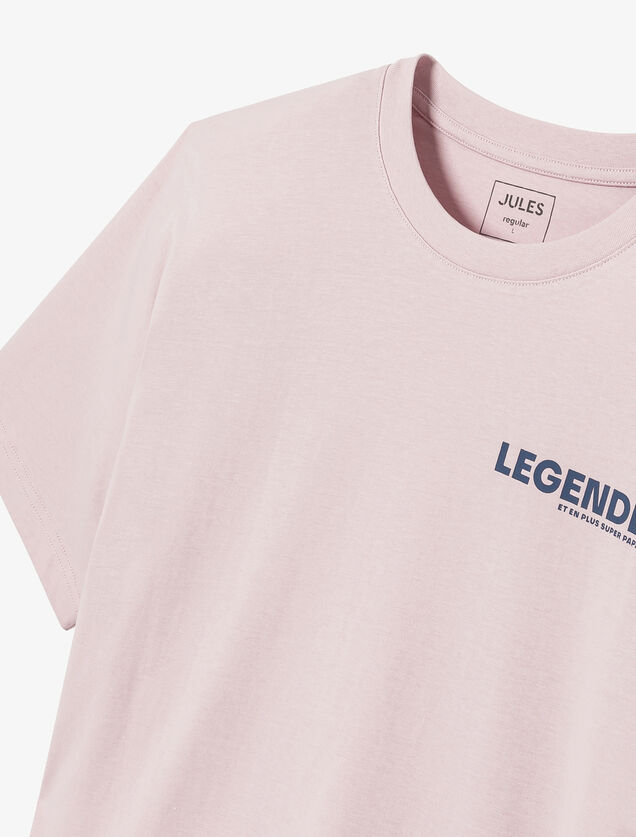 Tee shirt imprim&eacute; en coton