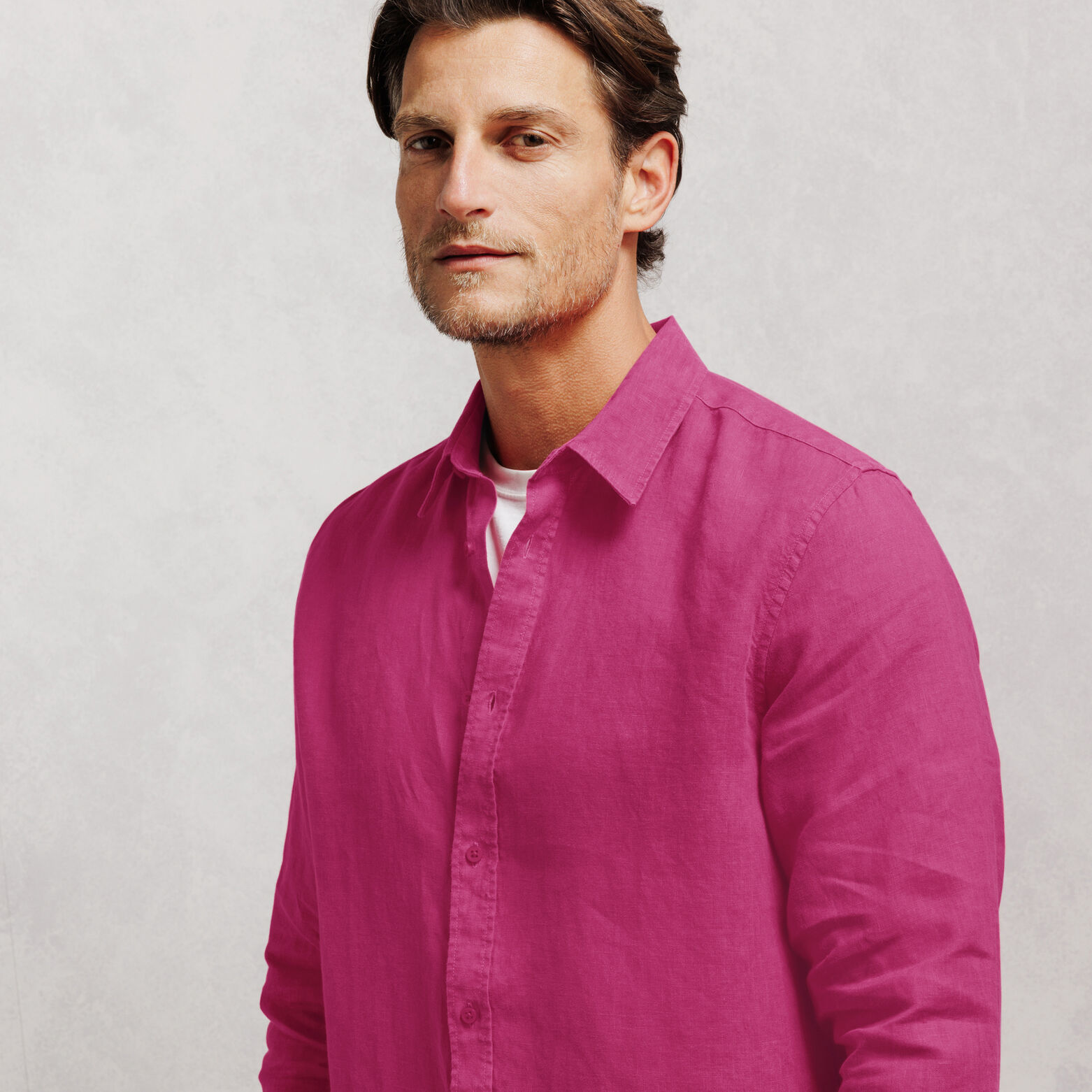 Chemise 100% lin regular unie