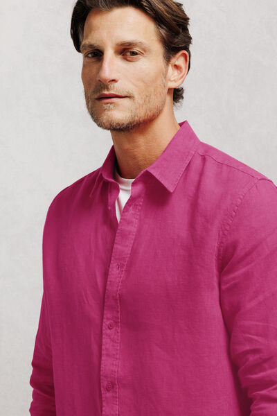 Chemise 100% lin regular unie