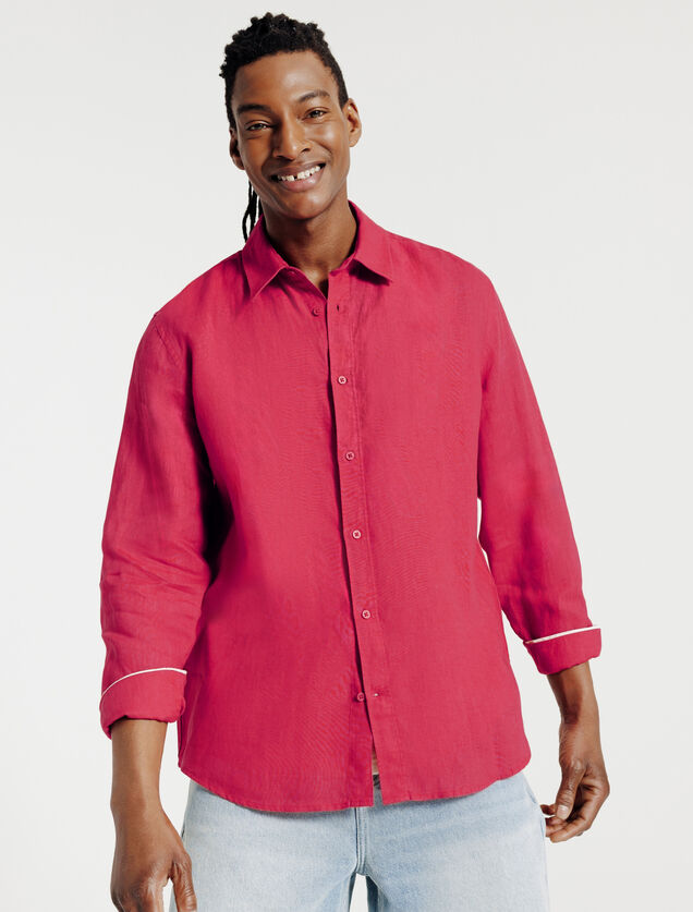 Effen hemd in linnen