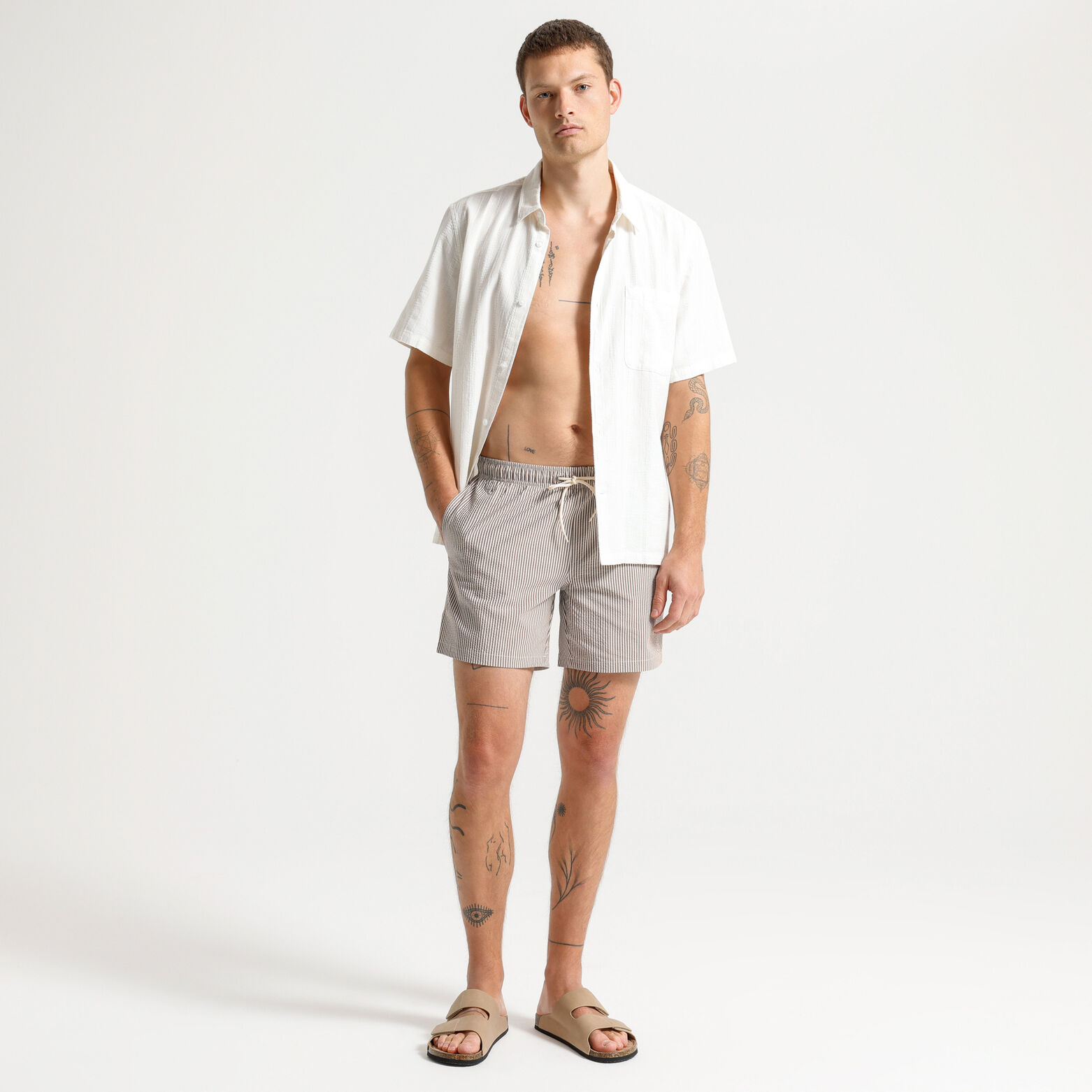 Maillot de bain seersucker ray&eacute;