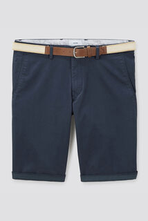 Bermuda chino uni avec ceinture