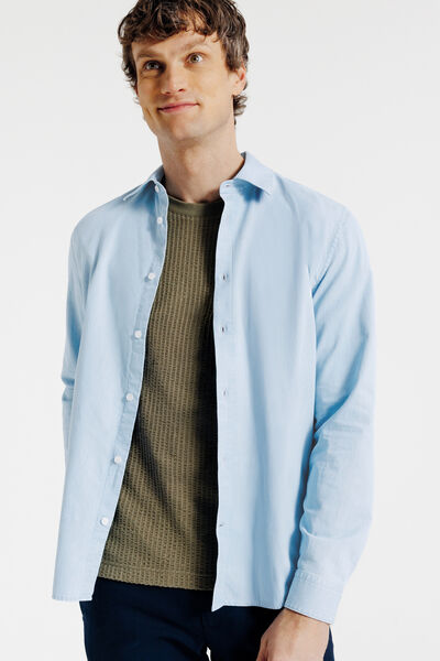 Chemise en coton regular unie