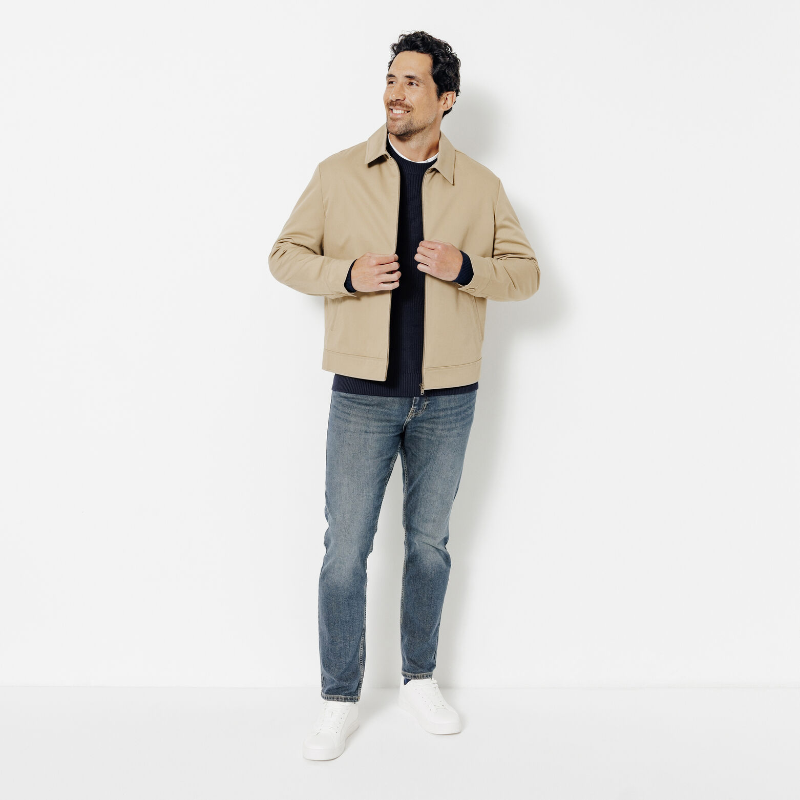 Pull col rond en côte