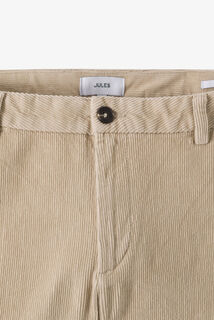 Straight fit chinobroek in fluweel