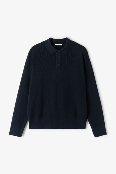 Polo en maille col boutonn&eacute; fantaisie