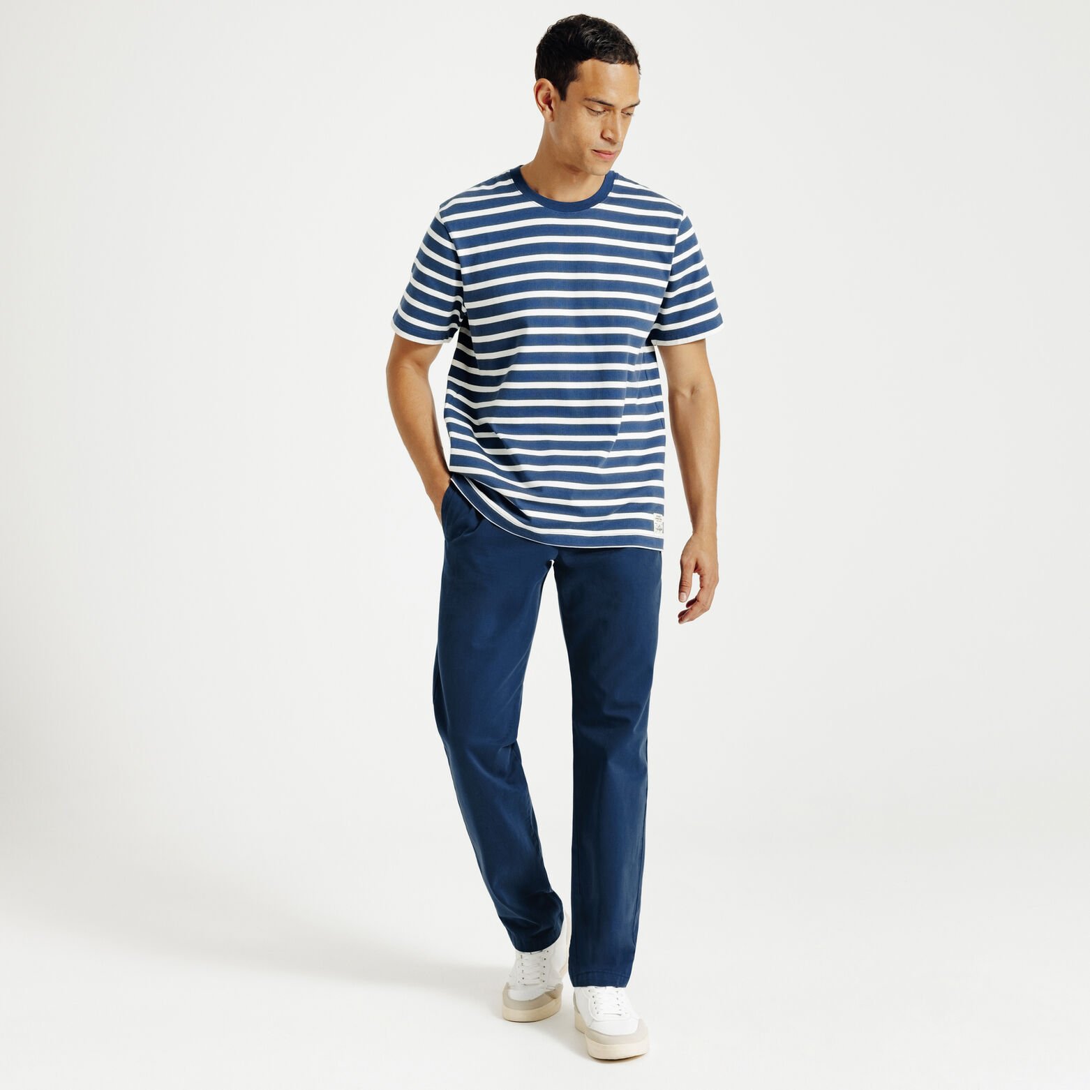 Pantalon straight taille élastiquée