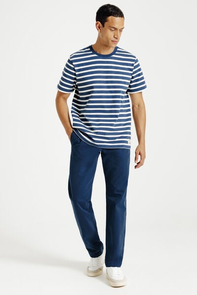 Pantalon straight taille élastiquée