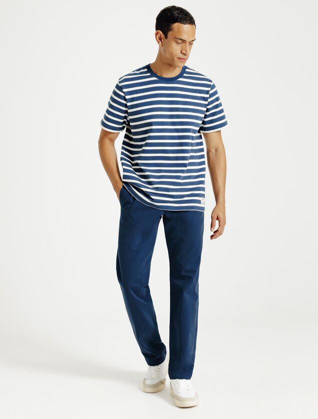 Straight fit broek met elastische taille