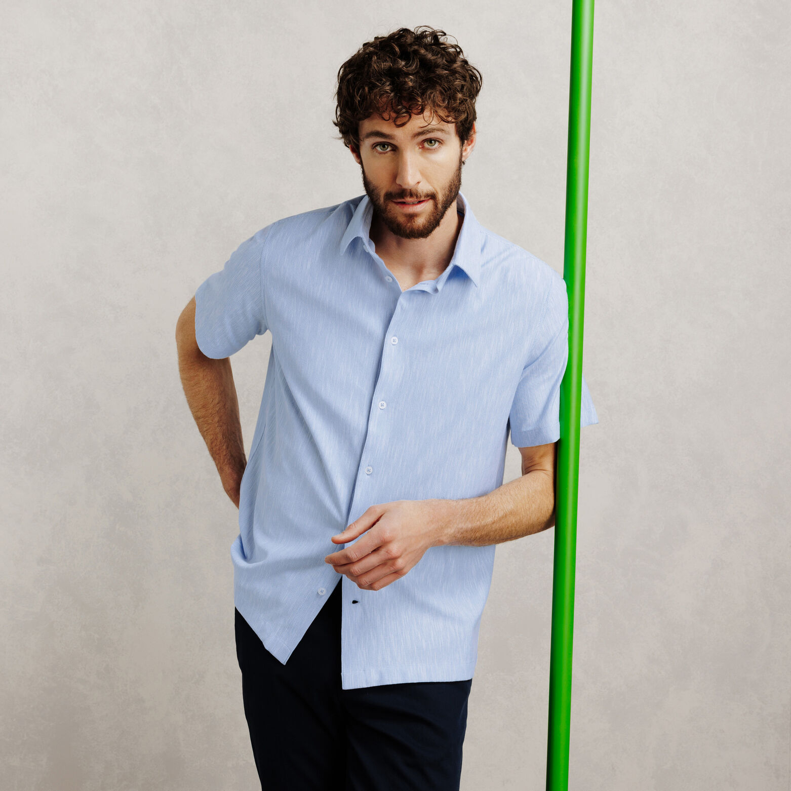 Chemisette en coton ray&eacute;e