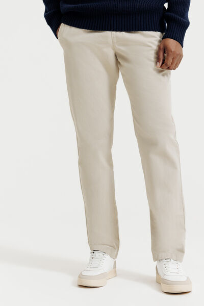 Pantalon straight taille &eacute;lastiqu&eacute;e