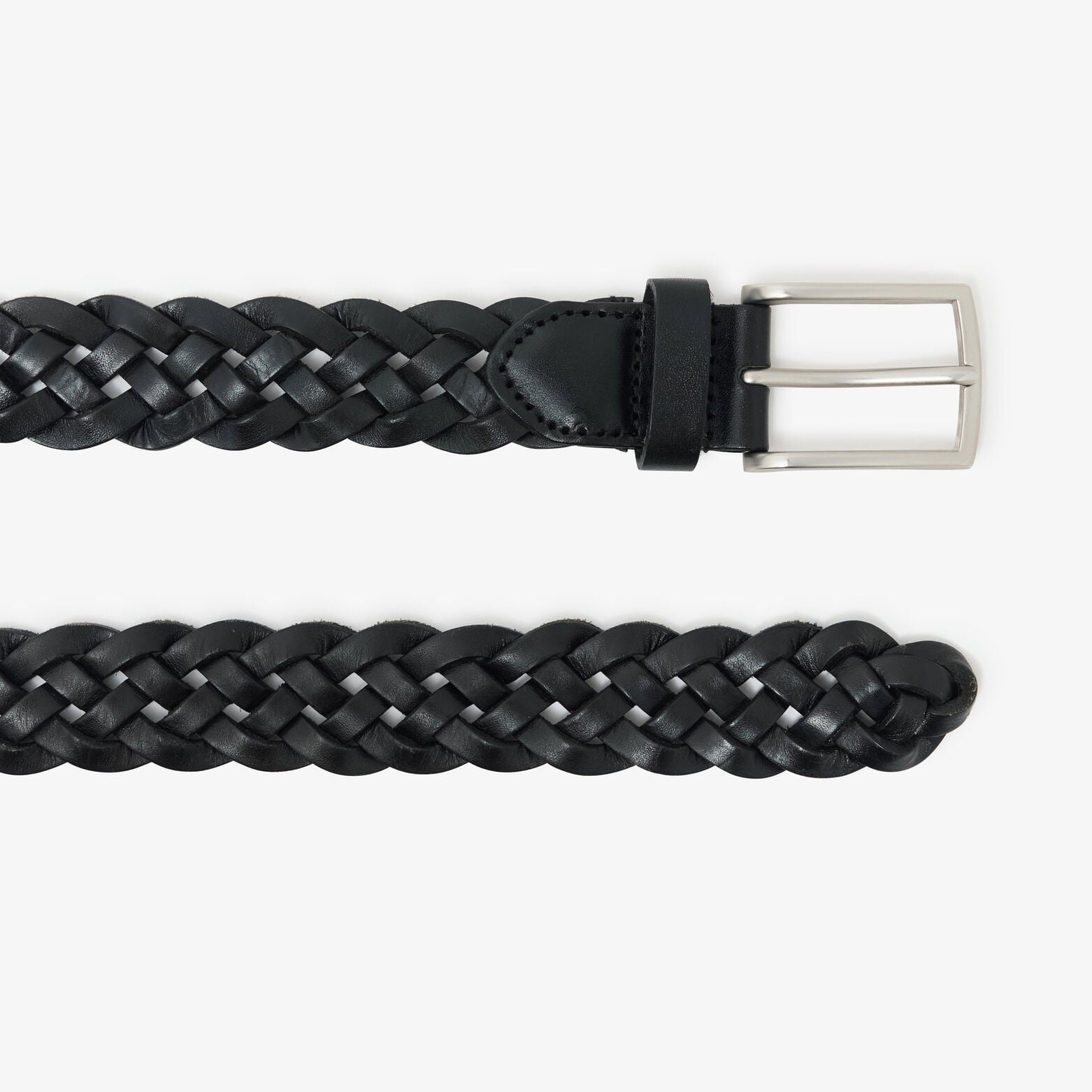 Ceinture tress&eacute;e en cuir