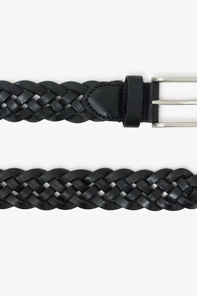 Ceinture tress&eacute;e en cuir