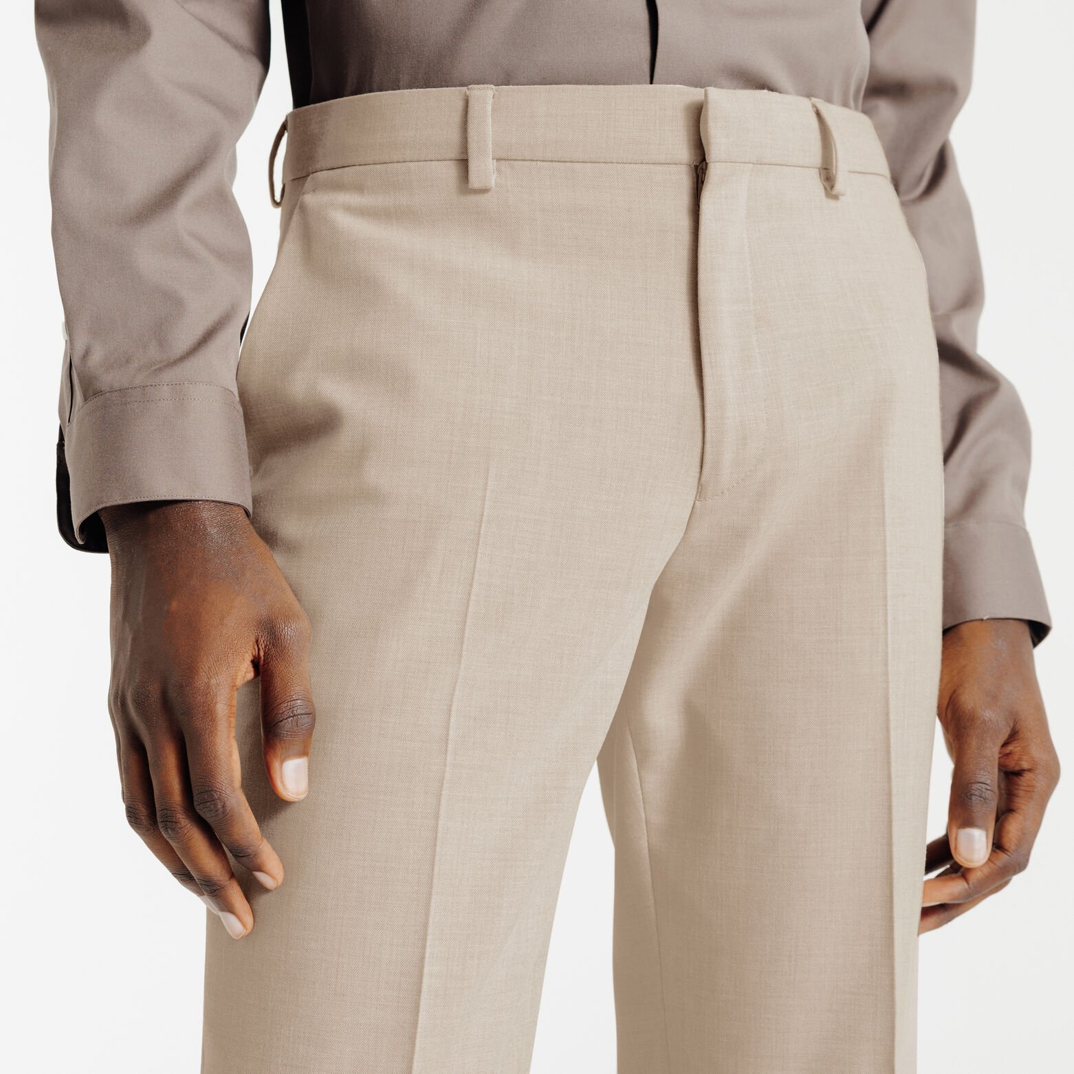 Tweekleurige comfort fit kostuumbroek