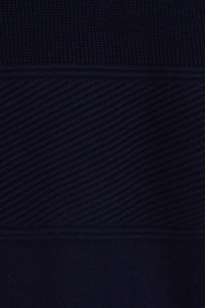 Pull col rond jeux de points bloc