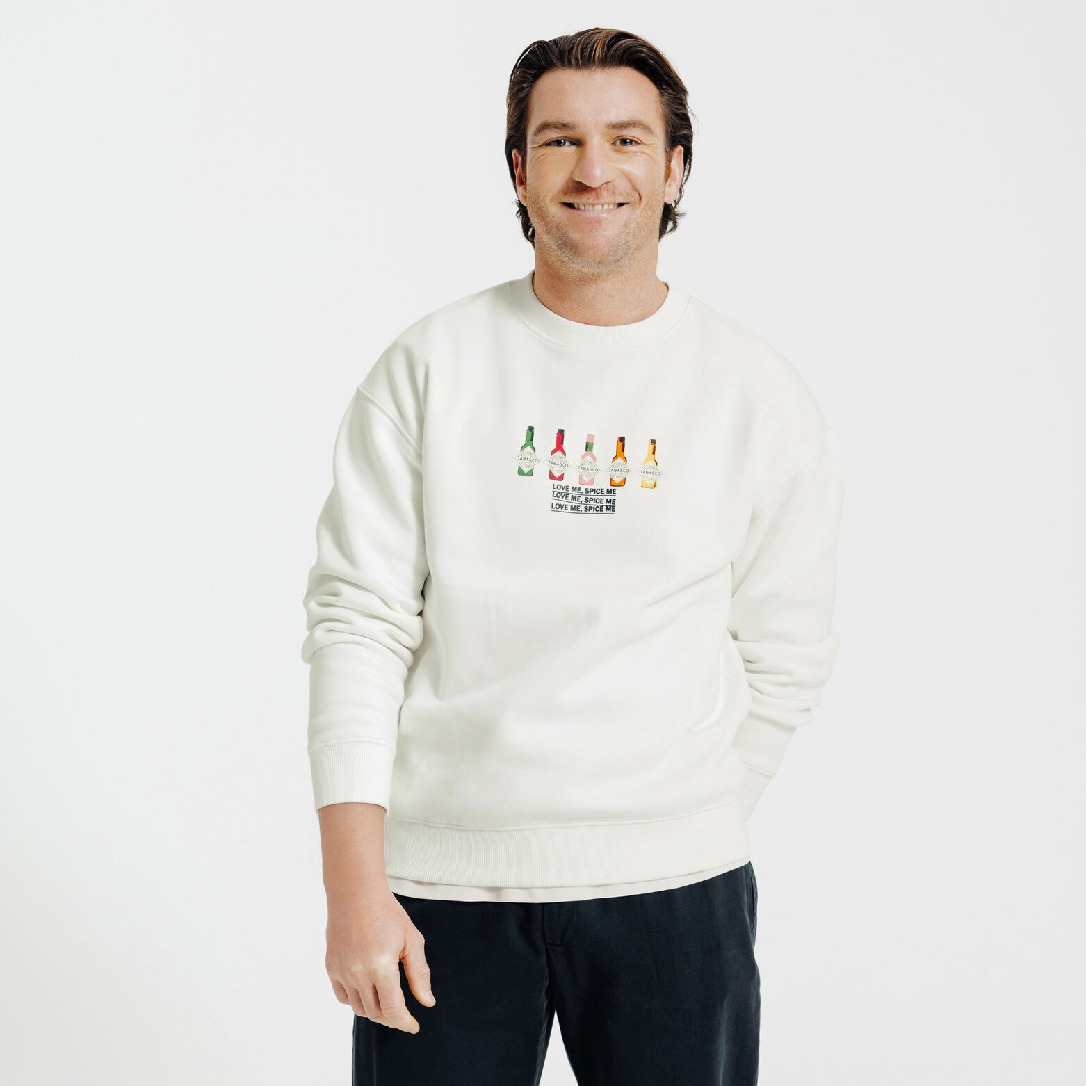 Sweat col rond imprim&eacute; licence Tabasco