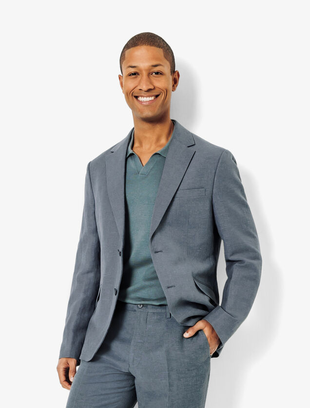 Kostuumvest met linnen