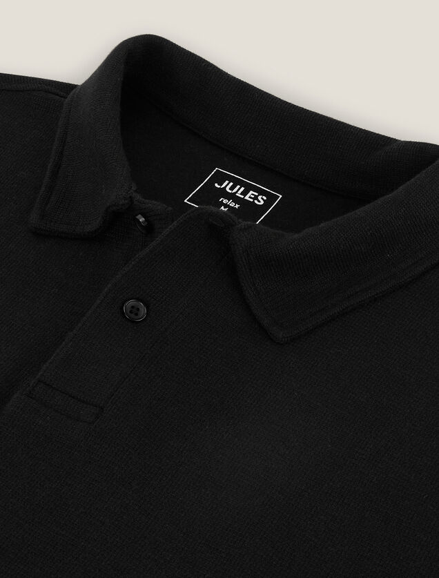 Polo manches courtes relax uni texturé