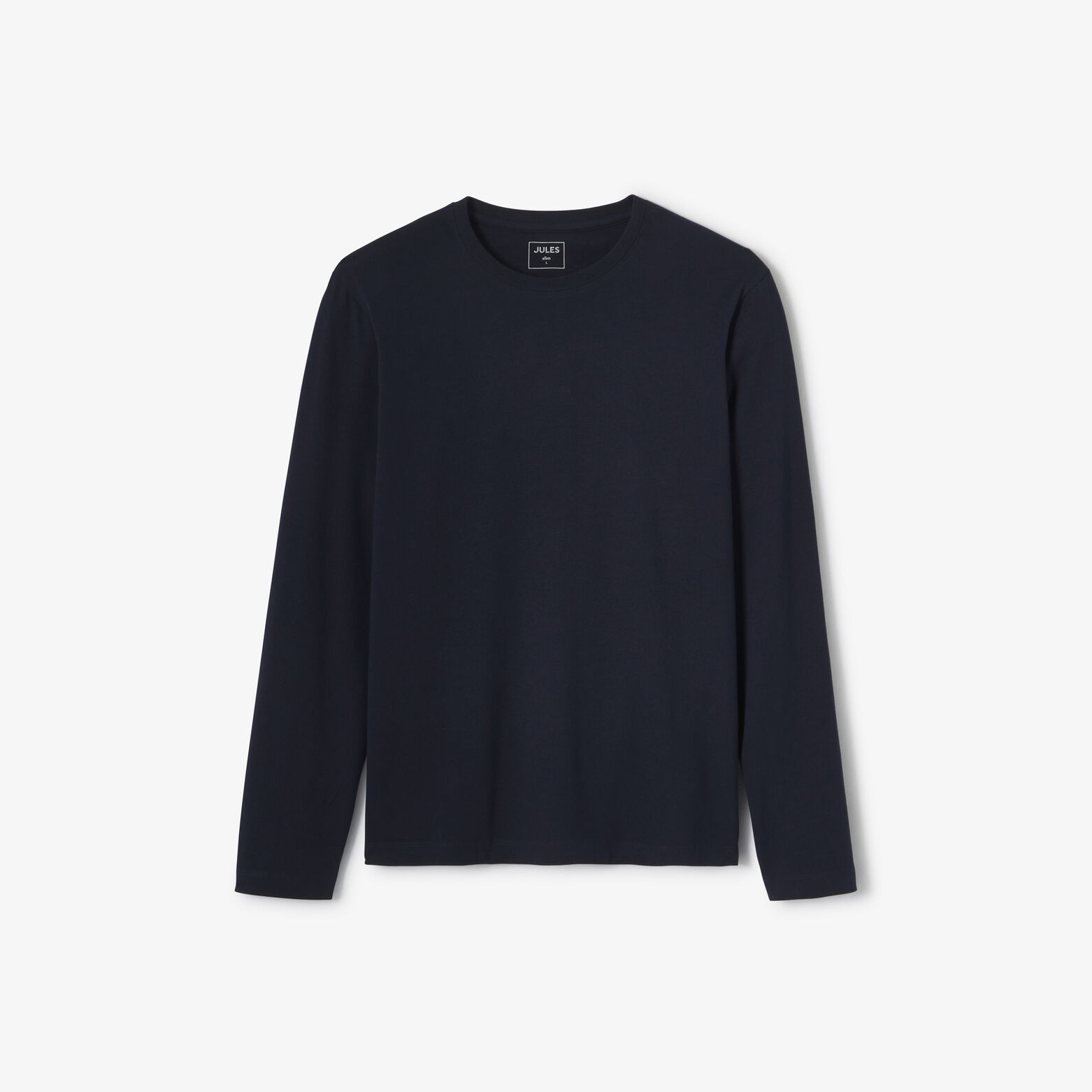 Slim basic T-shirt met ronde hals