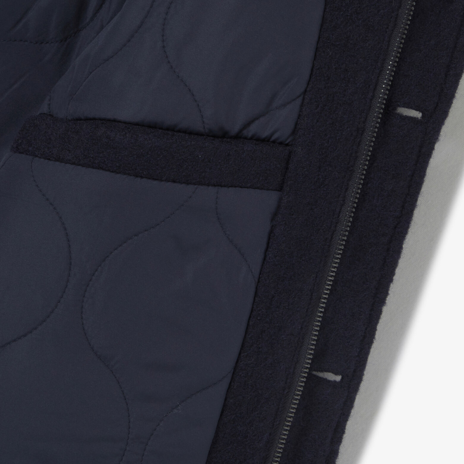 Jack met hemdskraag in wol