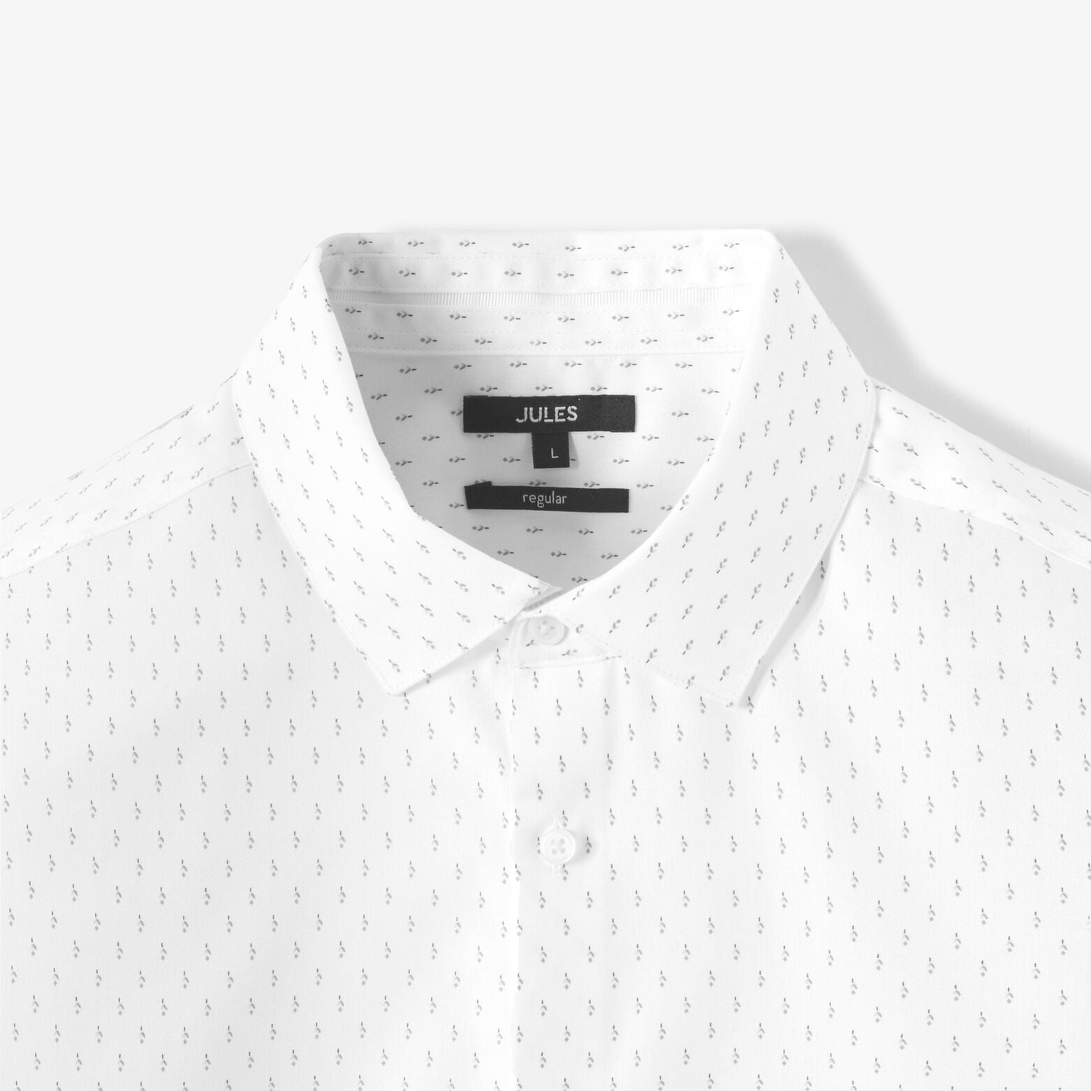 Chemise sans repassage imprim&eacute;e regular