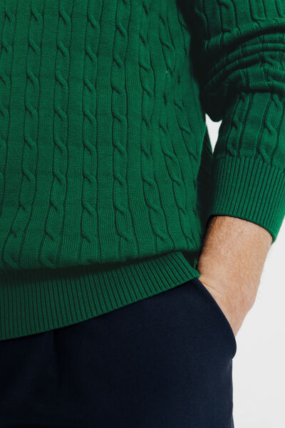 Kabeltrui met ronde hals