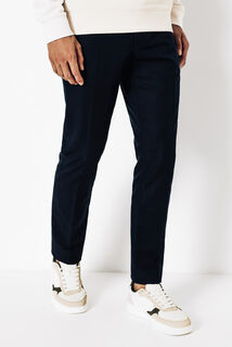 Pantalon droit m&eacute;lange coton lin