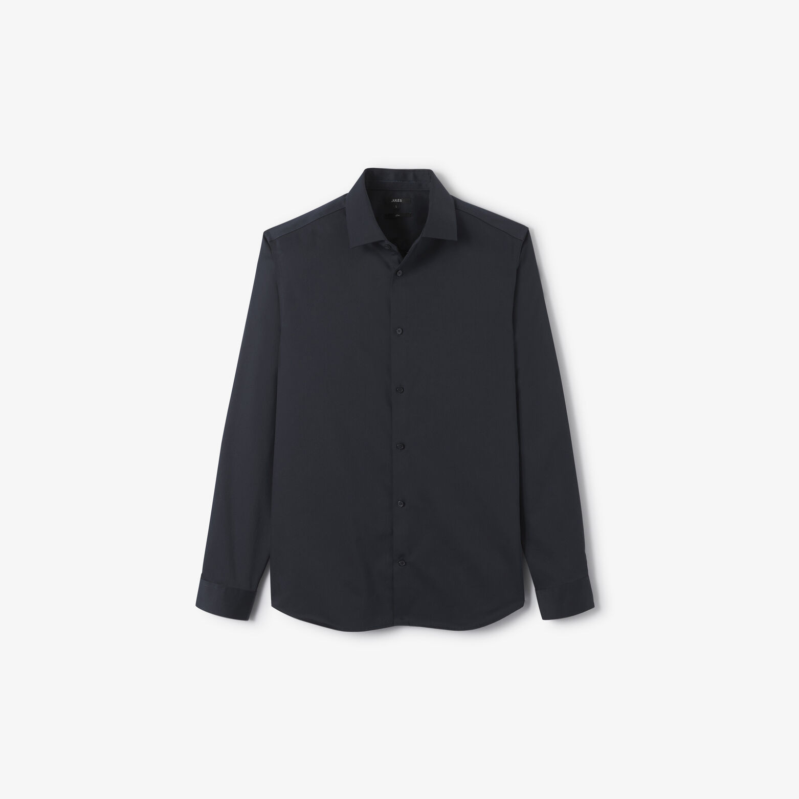 Slim effen strijkvrij hemd in katoen