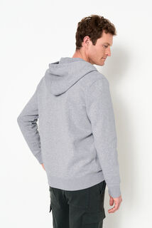 Sweat à capuche zippé uni