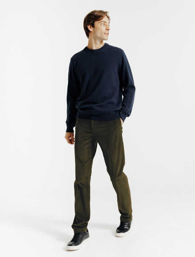 Pantalon chino straight velours