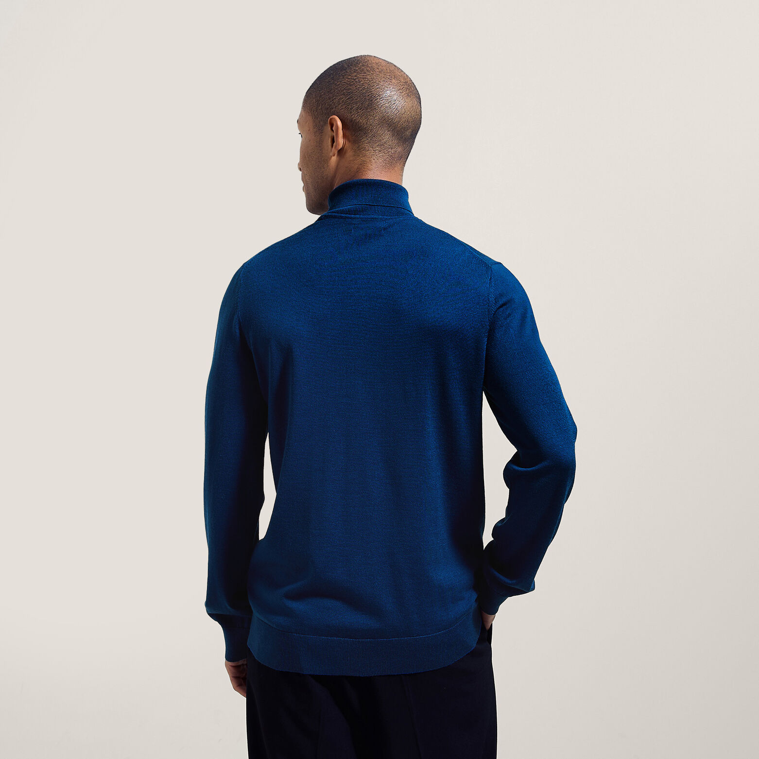 Trui met rolkraag in merinoswol