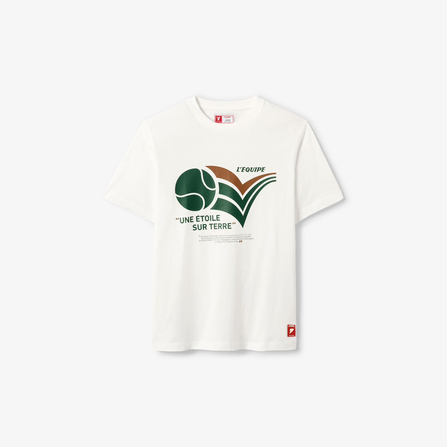 Tee shirt imprim&eacute; dos licence l'&Eacute;quipe