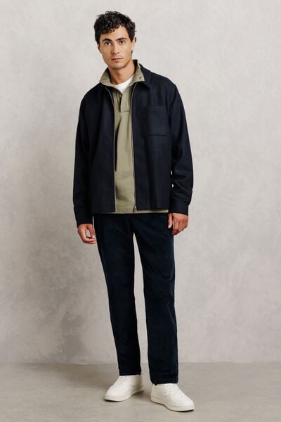 Pantalon chino straight en velours