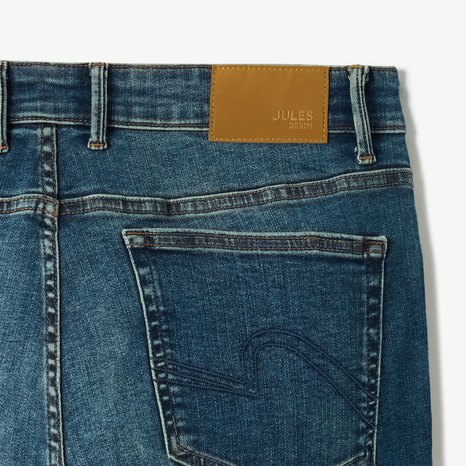 Jean straight urbanflex 3 longueurs d&eacute;lav&eacute;