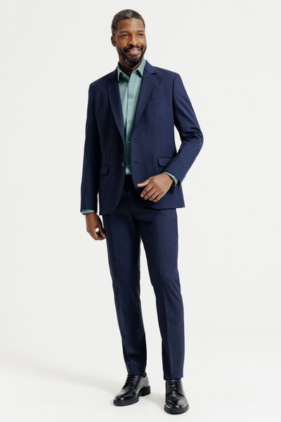 Slim effen strijkvrij hemd in katoen