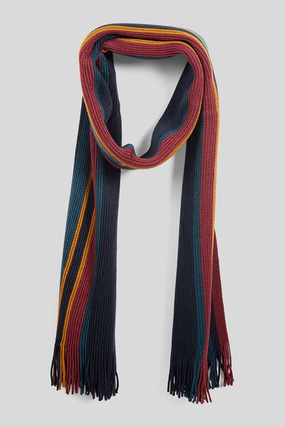 Tricot sjaal met strepen
