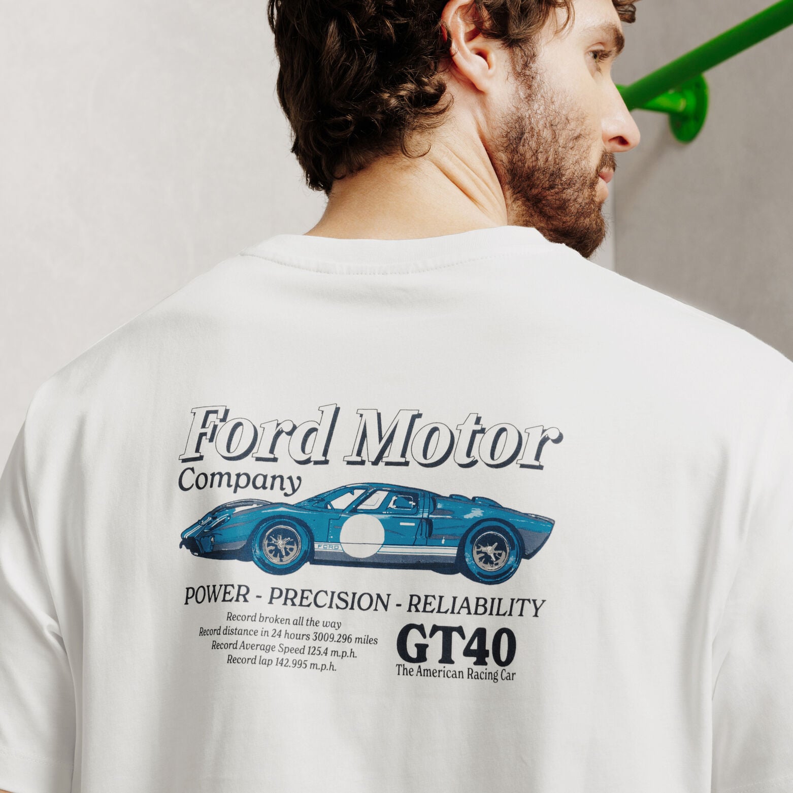 Tee shirt imprim&eacute; devant dos licence Ford GT40