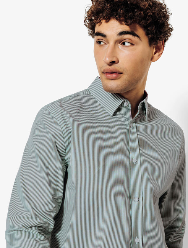 Chemise en coton rayée