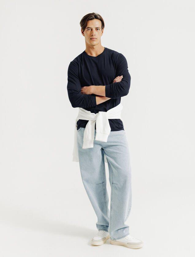 Tee shirt manches longues mati&egrave;re douce