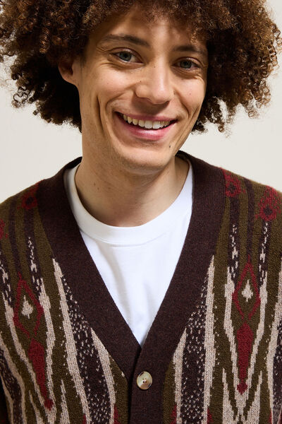 Gilet cardigan jacquard