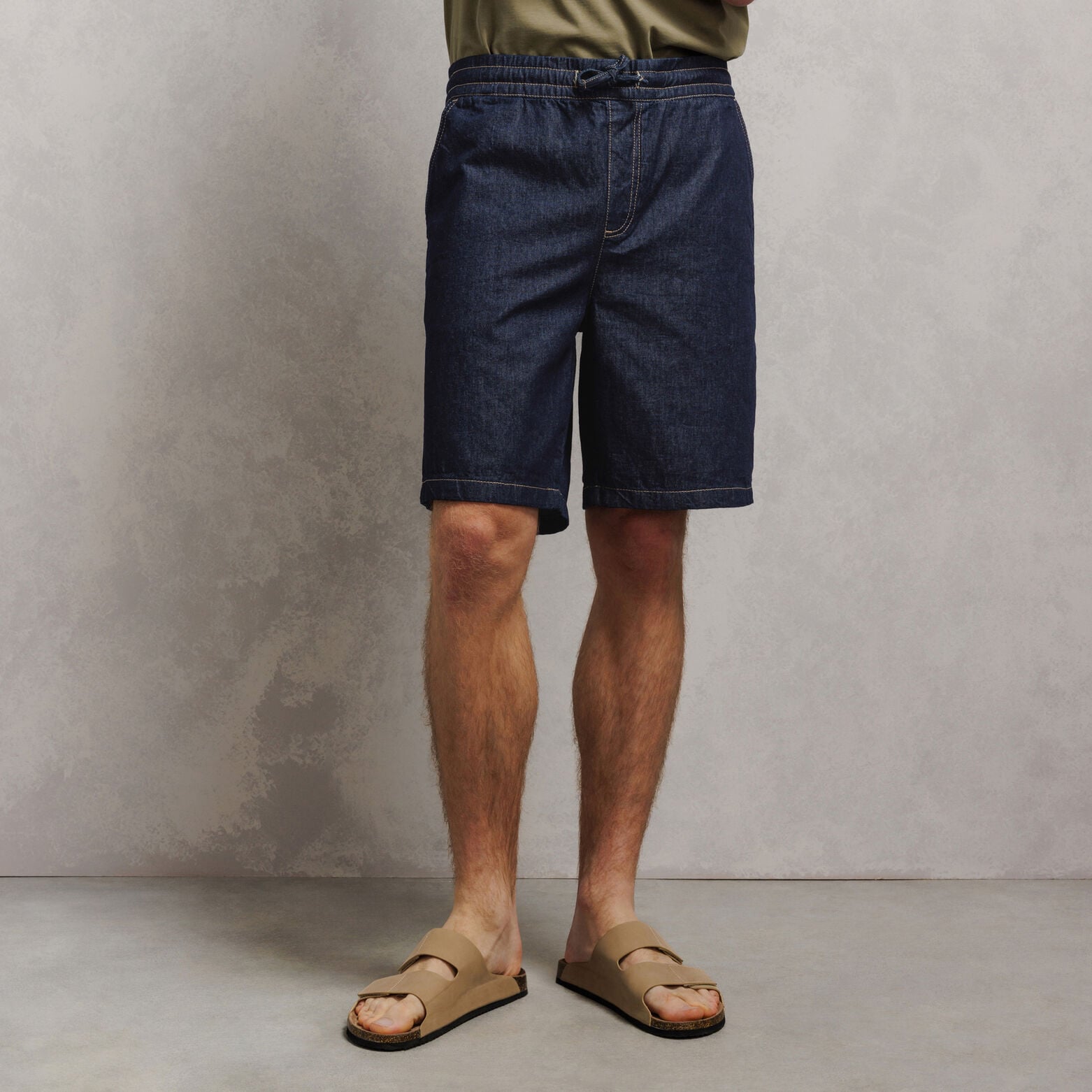 Ensemble chemisette et bermuda en jean - Bleu