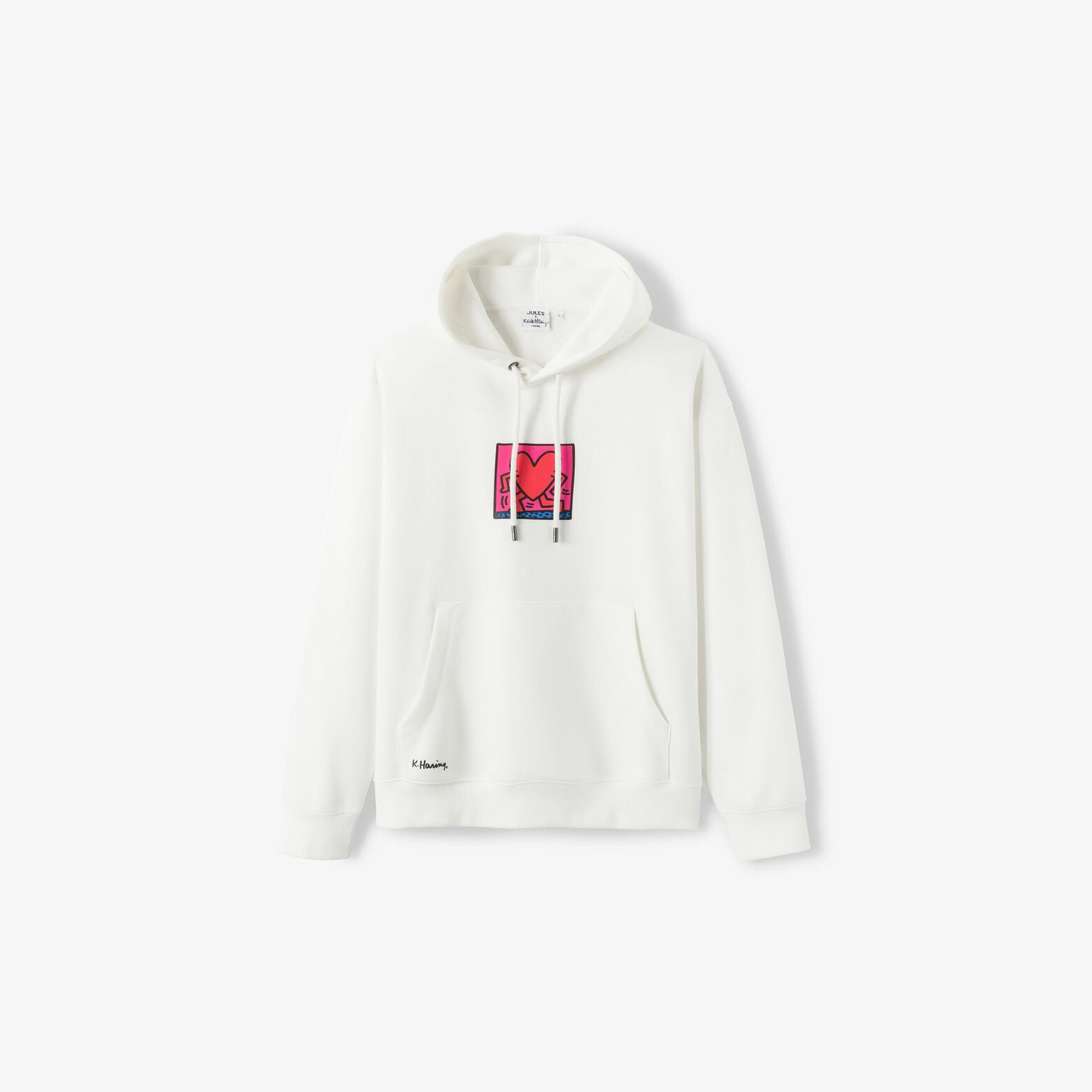 Sweat &agrave; capuche imprim&eacute; licence Keith Haring